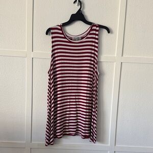 Olivia Sky Red and White Striped Tank Top